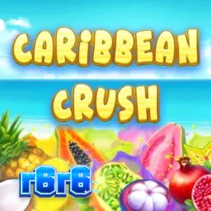 Tampilan visual slot Caribbean Crush dengan tema tropis dan simbol buah yang cerah.